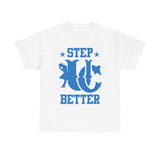 UC Step Better Blue & White Tee